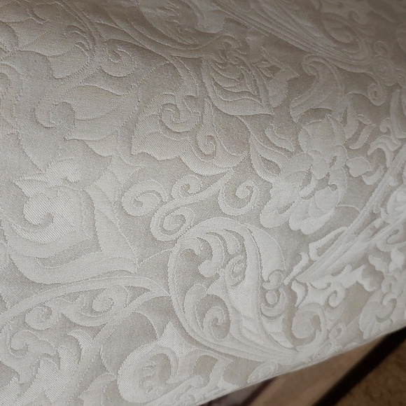 Vintage Allison Taylor Nights Cream Quilted Paisley Motif 80s A Line Full Preppy - Picture 13 of 15